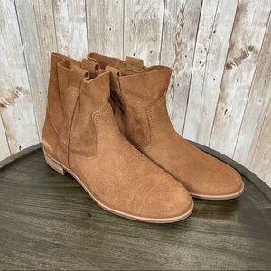 Gianni Bini Take-Five “Tegan Tan” Suede Ankle Boot Size 7.5 Women